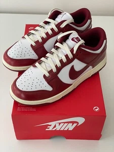 Size 9 - Nike Dunk Low Premium Vintage Red W FJ4555-100 No Lid - Picture 1 of 7