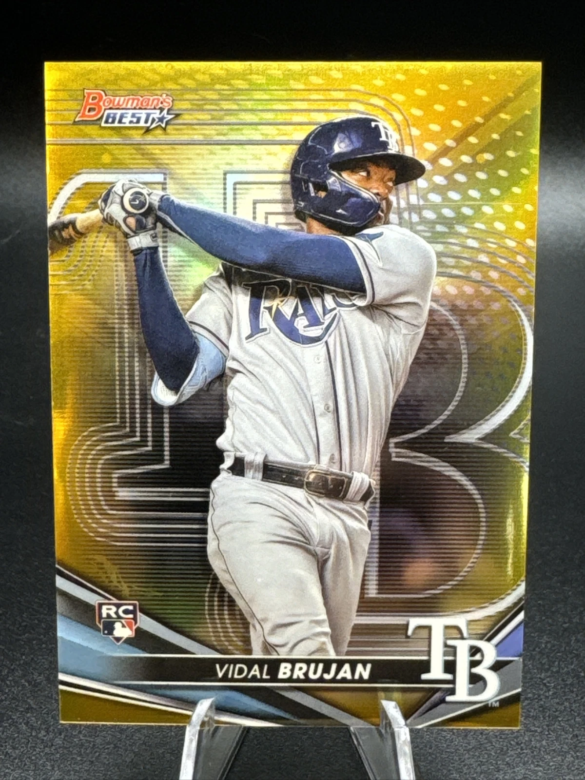 2022 BOWMANS BEST VIDAL BRUJAN ROOKIE RC GOLD REFRACTOR /50 RAYS