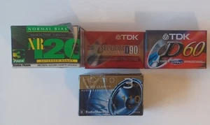 Lot of 9 NEW SEALED Cassette tapes. TDK, Radio Shack - Picture 1 of 5