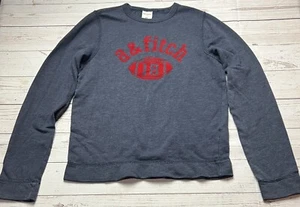 Abercrombie Kids sweatshirt CrewNeck Blue Long Sleeve Football pullover - Picture 1 of 7