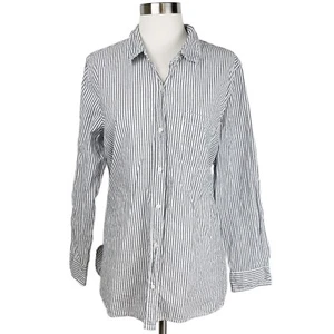 OLD NAVY women's Tunic Shirt Gray striped button down cotton size XL - Bild 1 von 5