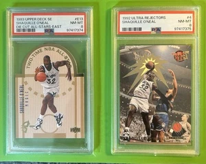 SHAQUILLE O’NEAL PSA 8 NM-MT LOT OF TWO - Picture 1 of 2