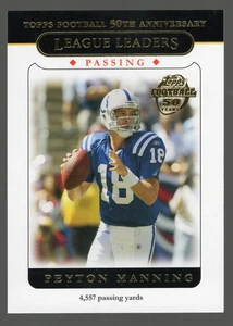 2005 Topps League Leaders Peyton Manning Indianapolis Colts #318 - Picture 1 of 2