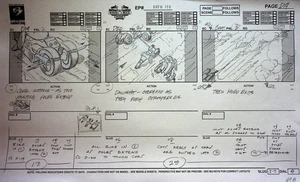 BIKER MICE FROM MARS Production 1993 Hand Drawn Storyboard PG Marvel Productions - Bild 1 von 2