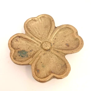 Vintage Messing 4 Blatt Kleeblatt Aschenbecher irischer Schmuckhalter - Bild 1 von 6