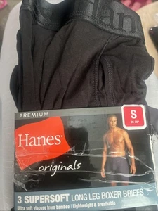 Hanes Herren Boxershorts 3er Pack Superstretch Long Leg - Größe S - Bild 1 von 1