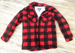 Maxxsel Sherpa Lined Jacket Full Zip Pockets Mens Size 5 xL Hunting red black 5X - Picture 1 of 13