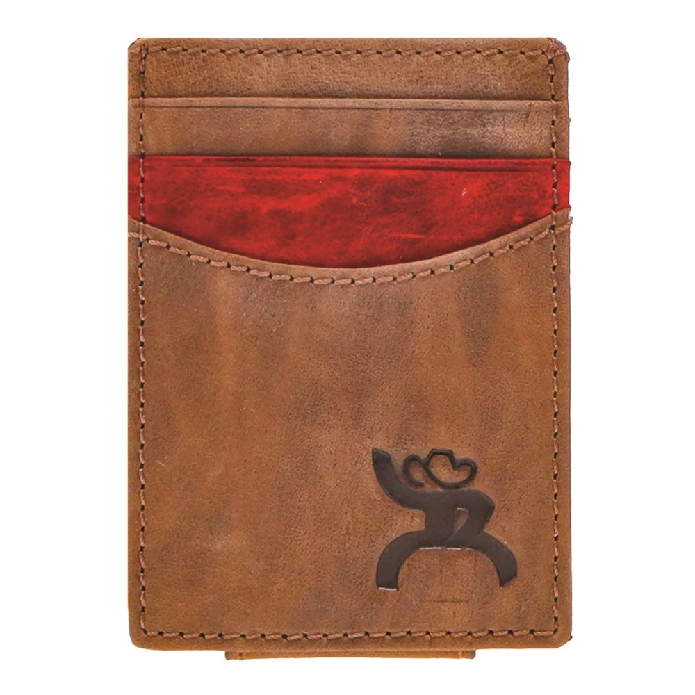 HOOEY Men's Bi-Fold Leather Wallet With Money Clip - Austin Style In Brown/Aztec - RFID? Not Specified - View #6