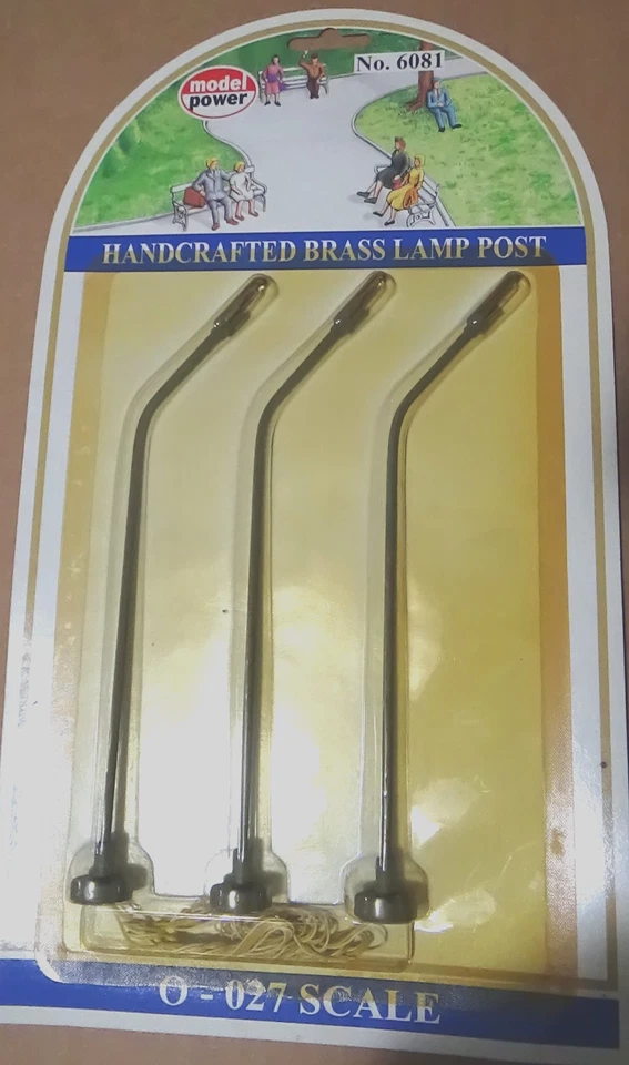 MODEL POWER 6081 "O" GAUGE STREET LIGHTS 3PK NEW - Image 1 of 1