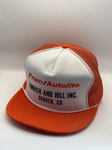 Gorra de camionero vintage de granja/autolite Snapback de malla Denver CO - Imagen 1 de 7