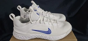 Nike Huarache 9 Elite Duke Turf Lacrosse Shoes White Blue Men Size 12 New No Box - Picture 1 of 9