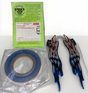 "American Racer" Graphic Decal, Pin Drop Set #08623, American Flag - Picture 1 of 5