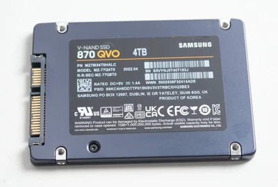 Samsung 4TB 870 QVO Series SATA III 2.5" Internal SSD MZ-77Q4T0 - 100% Health - Image 1 of 2