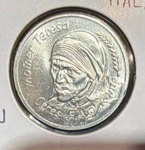ITALIA CERES FAO 1975 Roma madre teresa medalla de aluminio sin circular - 28,2 mm - Imagen 1 de 4