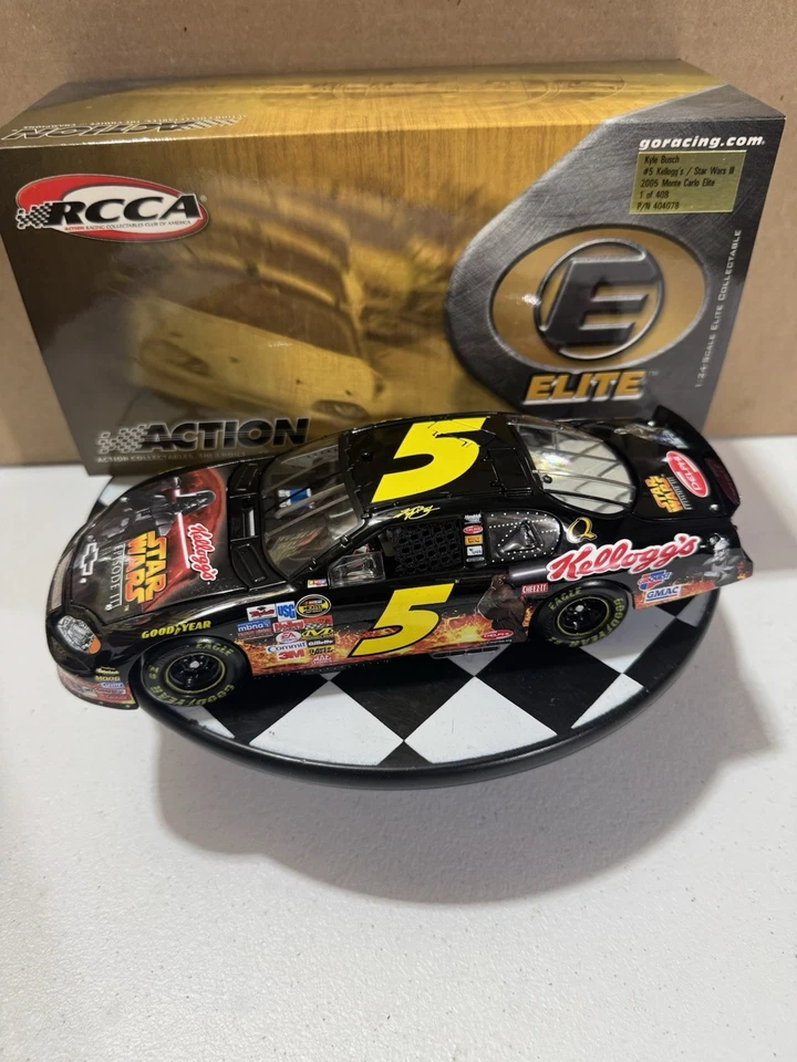 RARE* Kyle Busch ELITE #5 Kellogg’s Star Wars III 2005 1/24 Nascar Diecast - Image 1 of 4