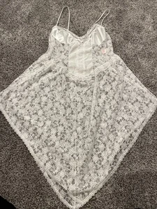 VTG Jill Andrea Camisole Negligee Top Lace Bridal 2X - Picture 1 of 10