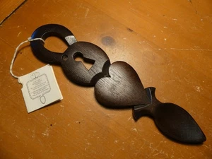 Welsh Love Spoon Hand Carved by Huw Jones Wales 8 1/4" w Original Tag - Picture 1 of 10