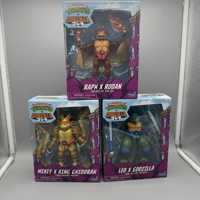 Teenage Mutant Mutant Ninja Turtles TMNT x Godzilla Leo/Raph/Mikey НАБОР ИЗ 3! - Изображение 1 из 4