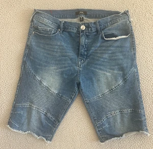 True Religion Rocco Shorts Herren 34 Renagade Relaxed Skinny Moto Biker - Bild 1 von 15