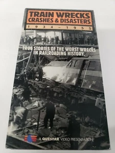 TRAIN WRECKS CRASHES & DISASTERS 1934-1955 VHS QUESTAR RAILROAD TRUE STORIES - Picture 1 of 6
