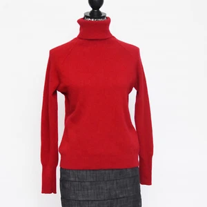 Marisa Christina Soft 100% 2-Ply Cashmere Red Sweater, Turtleneck Small - Picture 1 of 7
