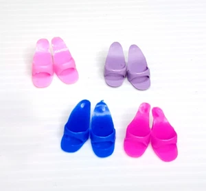 Vintage Barbie Doll Shoes Heels Mules Open Toe Lot of 4 Pairs Hong Kong - Picture 1 of 9