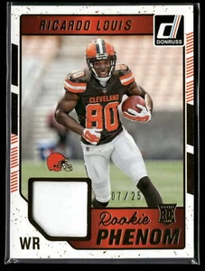 Ricardo Louis 2016 Donruss #10 7/25 Rookie Phenom Jersey Relics Prime Browns - Picture 1 of 2