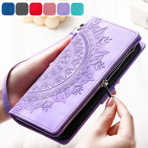 Zipper Leather Wallet Flip Stand Case For iPhone 14 Pro Max 13 12 11 XS XR 876+ 
