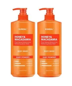 Kundal Honey & Macadamia Body Wash Baby Powder 500ml x 2pcs K-Beauty / Tracking - Picture 1 of 2