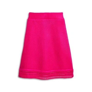 AQUA Crochet A-Line Skirt Girls S 7/8 Hot Pink Elastic Waist Pull On - Picture 1 of 14
