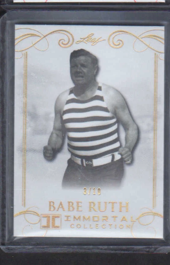 2017 LEAF IMMORTAL COLLECTION BABE RUTH 3/10 JERSEY NUMBER - Image 1 of 1