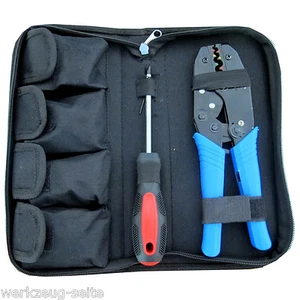 Crimpzange crimpen für Aderendhülsen Einsätze Crimp Zange für Kabelschuhe Solar - Bild 1 von 3