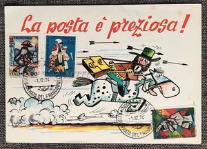 LA POSTA E' PREZIOSA - XVI Giornata Francobollo 1974 Camping Pensioni Alberghi - Picture 1 of 2