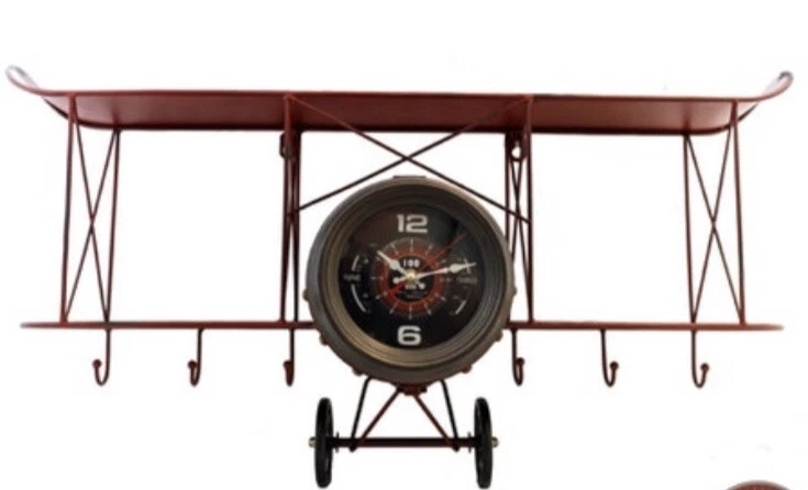 Barrel Shack- The Sahara - Handmade Metal Airplane Clock - NEW IN BOX - Image 1 of 1