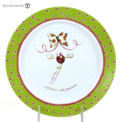 Patience Brewster KRINKLES - CRANBERRY WITH POPCORNS 6.75" Plate Department 56 - Image 1 of 4