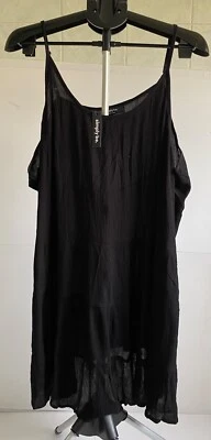 SIMPLY BE SLEEVELESS DRESS SIZE 26 (UK) BLACK ADJUSTABLE STRAPS PARTY LOOK *NEW - Image 1 of 4