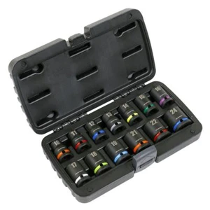 Sealey Metric Impact Socket Set 13pc 1/2"Sq Drive Single Hex AK5617M - Picture 1 of 7