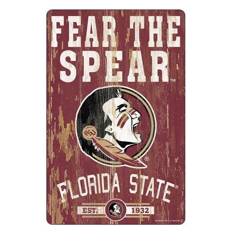 Florida State Seminoles 11"x17" Wood Sign Slogan Design [NEW] NCAA Banner Wall Cover