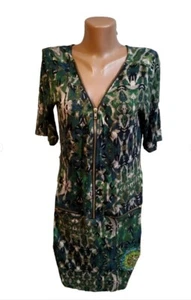 Desigual Damen Kleid Gr. L Grün Multi Abstraktion - Bild 1 von 24
