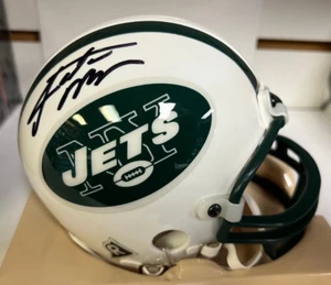 SANTANA MOSS NEW YORK JETS SIGNED AUTOGRAPHED MINI HELMET W/CREATIVE COA - Picture 1 of 4