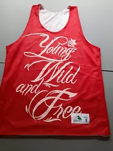 AUGUSTA Men's Athletic TANK Top Sleeveless Size S - RED MESH TANK TOP - VINTAGE - Picture 1 of 7