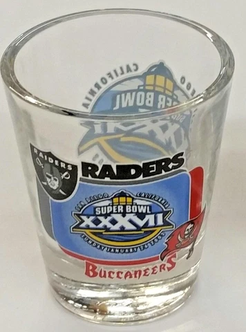 NFL Tampa Bay Buccaneers - Oakland Raiders Super Bowl 37 Shot Glass (Regular) Cover