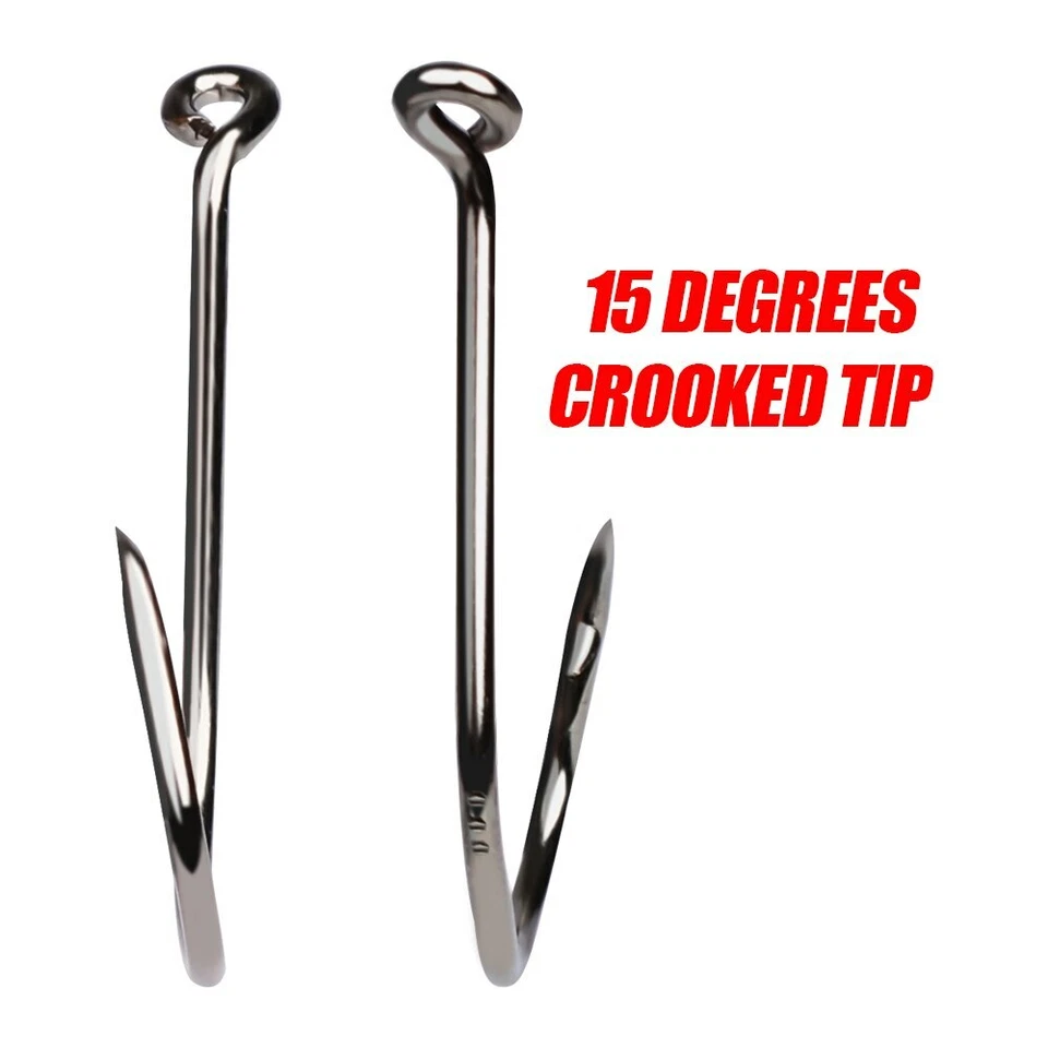 100pcs Circle Fishing Hooks Sea Fishing Offset Sport Circle Bait Fishhooks - Image 1 of 4
