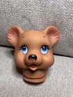 Vintage Darice Vinyl Brown Mouse Bear Head Craft Supplies Doll Puppet Making NOS