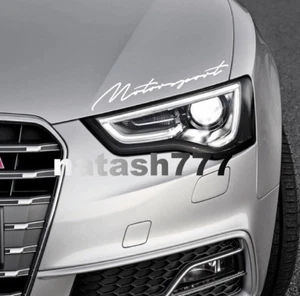 Calcomanía de vinilo auto deportivo de carreras de rendimiento MOTORSPORT emblema BLANCO - Imagen 1 de 2