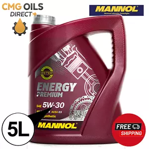 MANNOL ENERGY (7908) 5W-30 *ACEA C3* BMW LL04 *LONGLIFE 4 *5 LITRE* - Picture 1 of 4