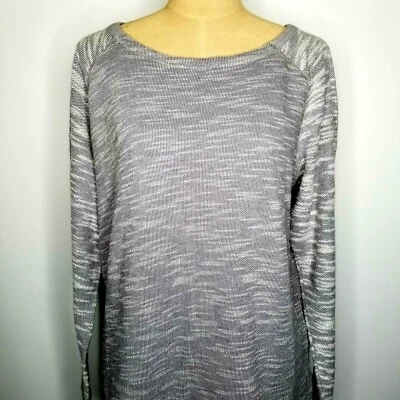 CHAMPION Athletic Women's Pullover Top XL Gray Long Sleeve Scoop Neck Banded Hem - Image 1 of 4