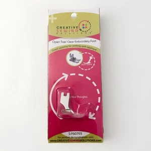 Creative Sewing Solutions Open Toe Clear Embroidery Foot Slanted Shank - Picture 1 of 6