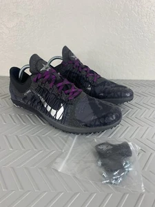 Nike Flywire NXN PORTLAND 2015 Track Running Spikes Shoes US Sz 11 Black Purple - Picture 1 of 11