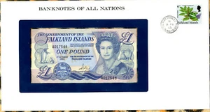 Banknotes of All Nations Falkland 1984 1 Pound UNC P-13 LOW # A017548 - Picture 1 of 3